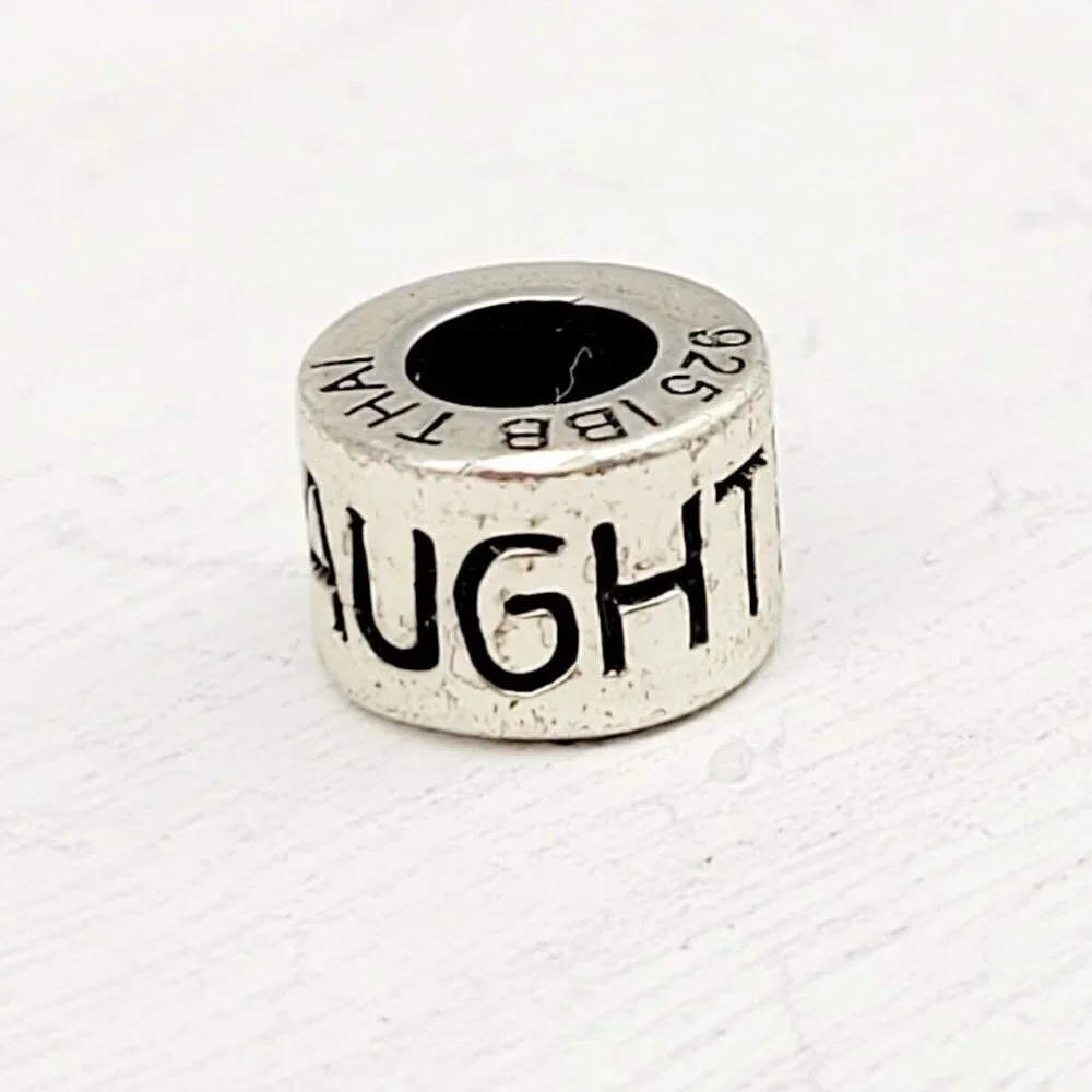 Sterling Silver Daughter Charm Bead 925 IBB Thai European Style Bracelets 1.92gr